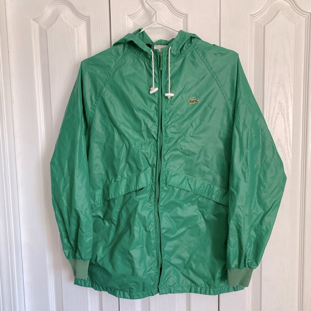Lacoste Alligator retro wind breaker shell jacket size M